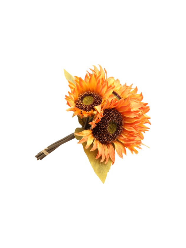 BLUMENSTRAUSS 5 SONNENBLUMEN ORENGELS DIA 21CM X 25CM