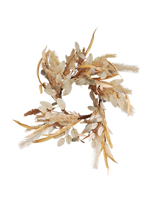 NATURAL AUTUMN ARTIFICIAL WREATH DIA 60CM X 10CM