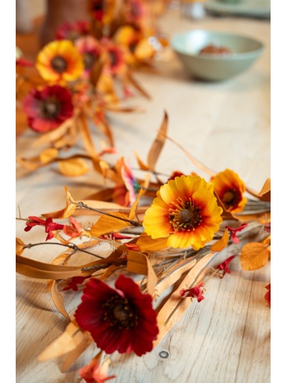 RED/ORANGE ARTIFICIAL AUTUMN STEM 20CM X 5CM X 80CM