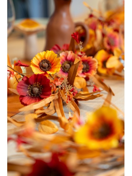 RED/ORANGE ARTIFICIAL AUTUMN STEM 20CM X 5CM X 80CM