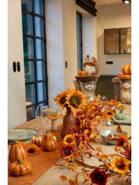 RED/ORANGE ARTIFICIAL AUTUMN GARLAND 153CM X 25CM X 10CM