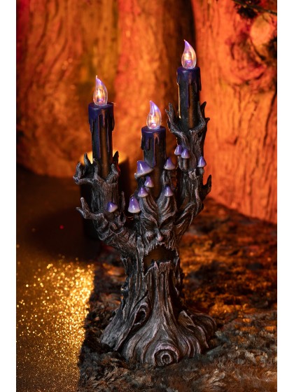 MALEFIC POLYRESIN TREE WITH VIOLET LED LIGHT 14CM X 11CM X 30.5CM