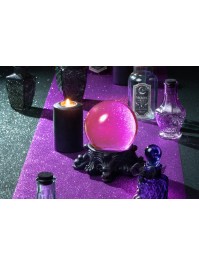 PURPLE CRYSTAL BALL 12CM X 12CM X 13.5CM