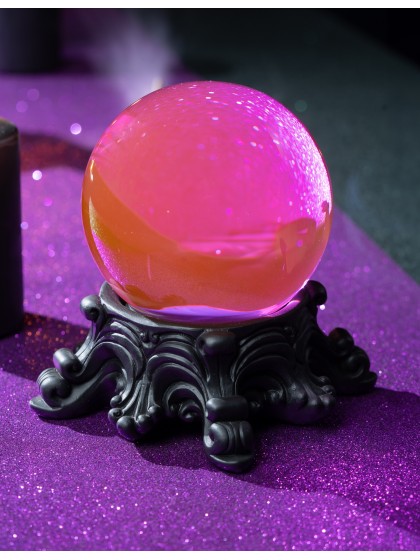 BOULE DE CRISTAL VIOLET 12CM X 12CM X 13.5CM