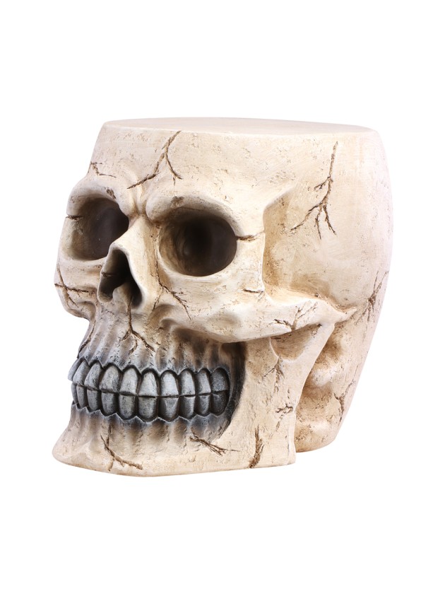 XL MAGNESIA SKULL STOOL 27CM X 34CM X 30.5CM