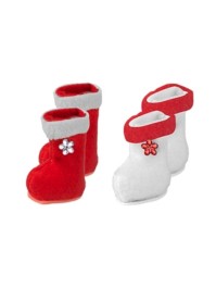 SET OF 2 BOOTIES FOR ELF BEHAVIN BADLY 2 ASS 4.5CM X 2CM X 5CM