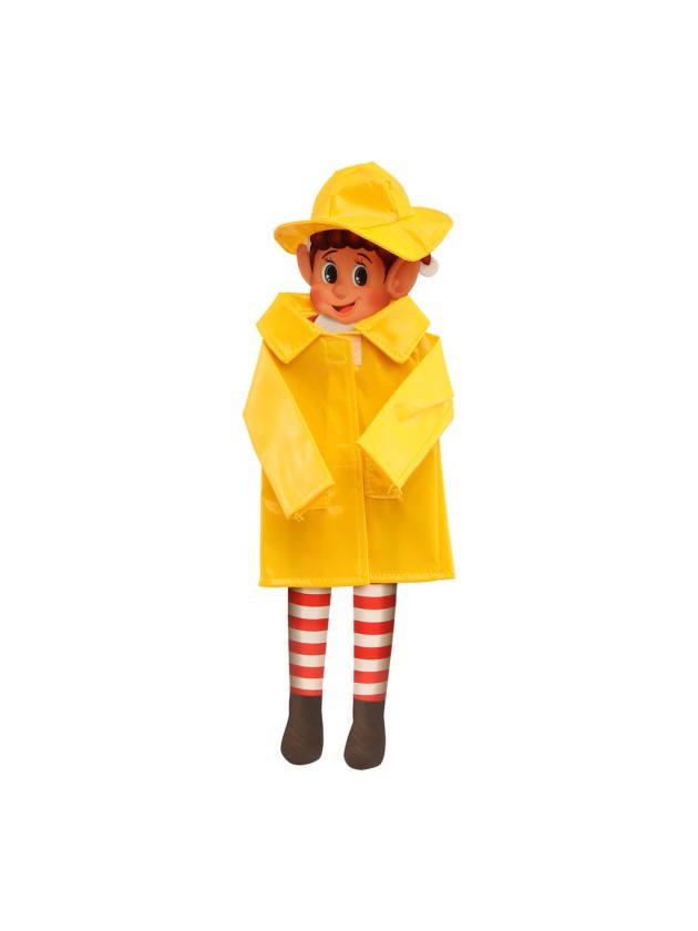 DEGUISEMENT IMPERMEABLE + CHAPEAU JAUNE POUR LUTIN FARCEUR 11.5CM X 0.5CM X 16CM