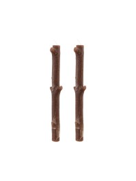 SET DE 2 BOUGIES BRANCHE D\'ARBRE BRUN DIA 2.2CM X 25CM - +/- 8H