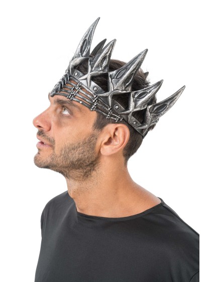 COURONNE MOUSSE ARGENT 58CM X 1.5CM X 18CM