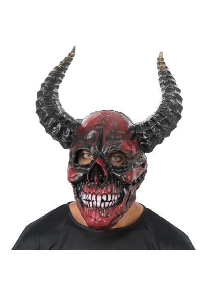 RED SKULL DEMON FOAM MASK 37CM X 26CM X 53CM
