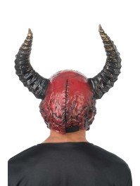 MASQUE MOUSSE SQUELETTE DEMON ROUGE 37CM X 26CM X 53CM