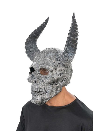 MASQUE MOUSSE SQUELETTE DEMON NOIR 37CM X 26CM X 53CM