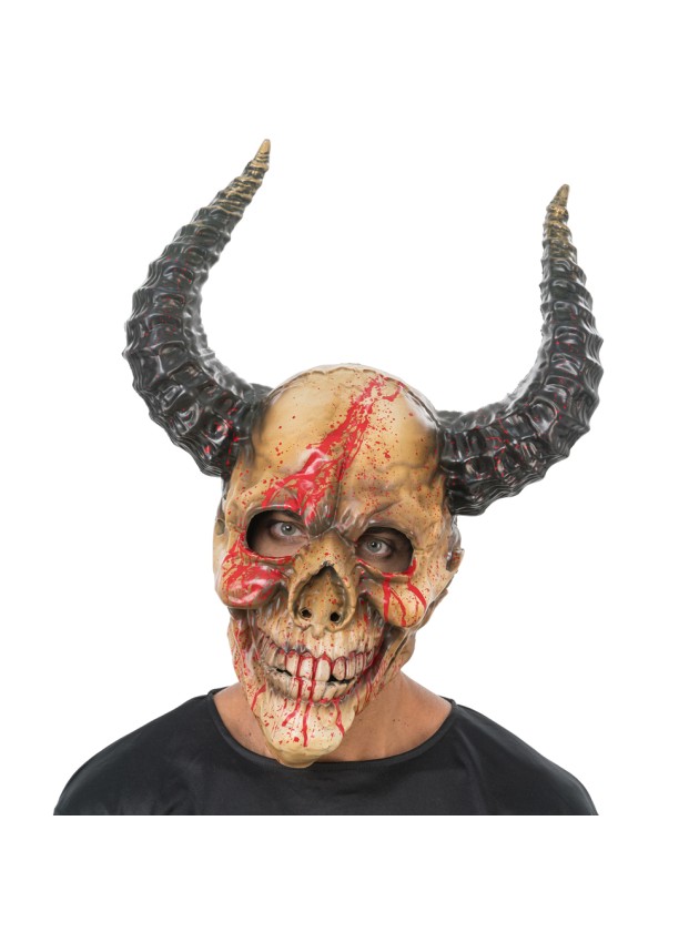 BLOODY SKULL DEMON FOAM MASK 37CM X 26CM X 53CM