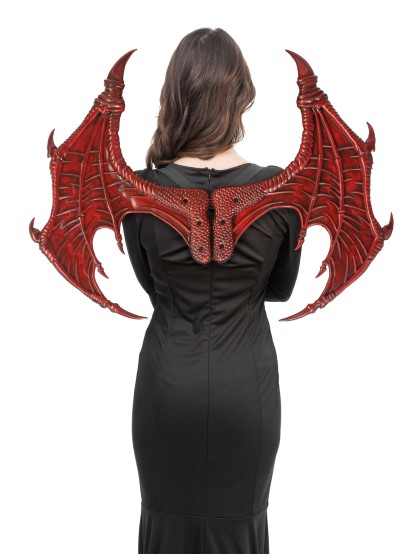 AILES DE DEMON MOUSSE ROUGE 74CM X 62CM X 3CM