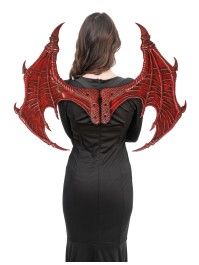 AILES DE DEMON MOUSSE ROUGE 74CM X 62CM X 3CM