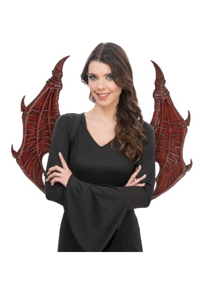 AILES DE DEMON MOUSSE ROUGE 74CM X 62CM X 3CM