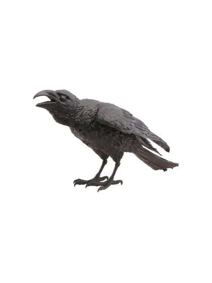 CORBEAU NOIR MOUSSE 26CM X 13CM X 12CM