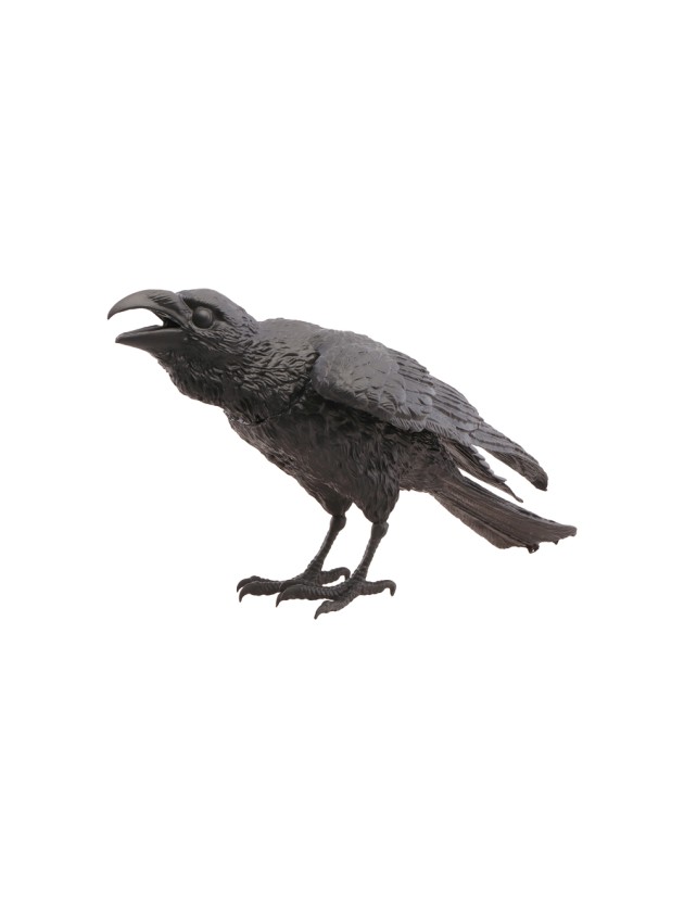 CORBEAU NOIR MOUSSE 26CM X 13CM X 12CM