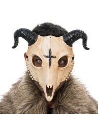 SKELETON HORNED BEAST MASK 28CM X 9CM X 24CM