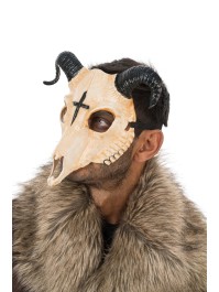 SKELETON HORNED BEAST MASK 28CM X 9CM X 24CM