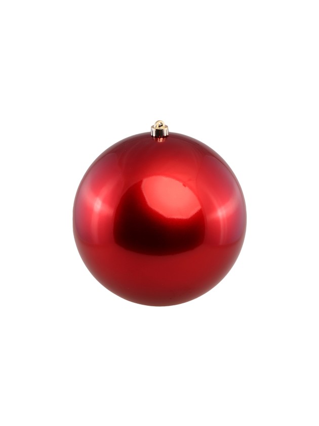 WEIHNACHTSKUGEL KUNSTSTOFF STARR EFFEKT SATINARTIG ROT DIA 25CM