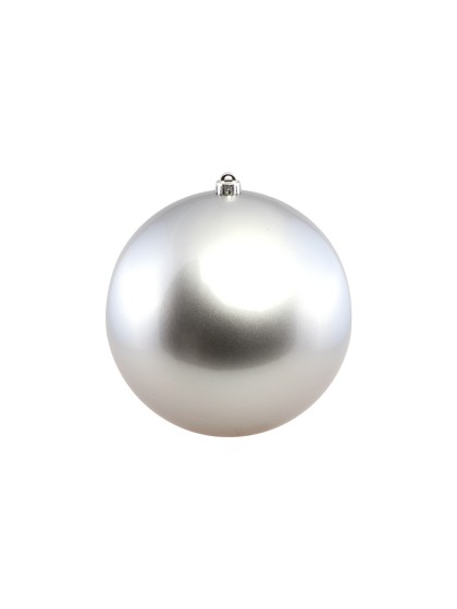 SILVER PS XMAS BALL SATIN EFFECT DIA 25CM