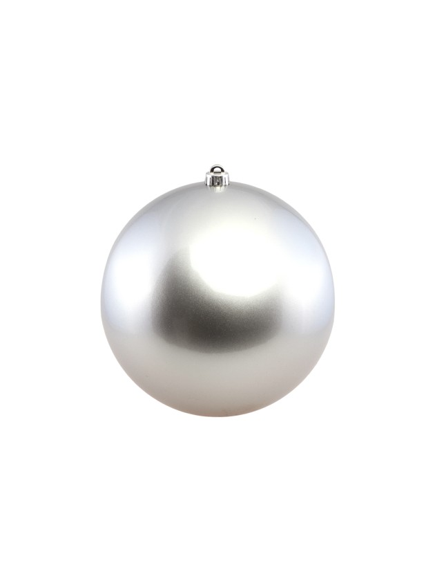 WEIHNACHTSKUGEL KUNSTSTOFF STARR EFFEKT SATINARTIG SILBER DIA 25CM