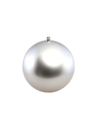 SILVER PS XMAS BALL SATIN EFFECT DIA 25CM