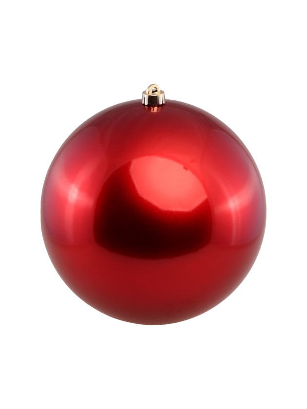RED PS XMAS BALL SATIN EFFECT DIA 30CM