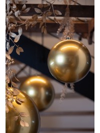 WEIHNACHTSKUGEL KUNSTSTOFF STARR EFFEKT SATINARTIG GOLD DIA 30CM
