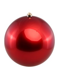 WEIHNACHTSKUGEL KUNSTSTOFF STARR EFFEKT SATINARTIG ROT DIA 40CM