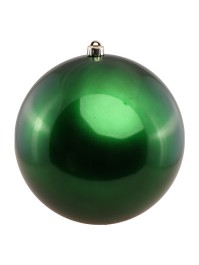BOULE DE NOEL PLASTIQUE RIGIDE EFFET SATINE VERT DIA 40CM