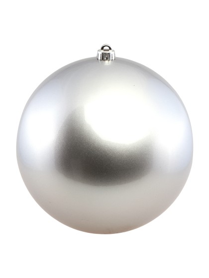 BOULE DE NOEL PLASTIQUE RIGIDE EFFET SATINE ARGENT DIA 40CM