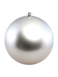 WEIHNACHTSKUGEL KUNSTSTOFF STARR EFFEKT SATINARTIG SILBER DIA 40CM