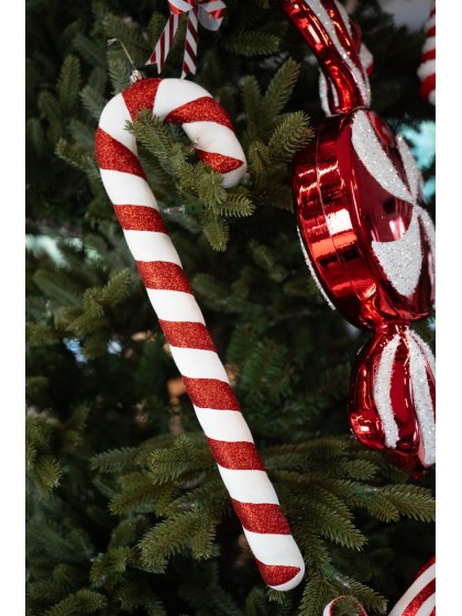 CANDY CANE A SUSPENDRE CANDY STRIPES 12.7CM X 4CM X 50.8CM