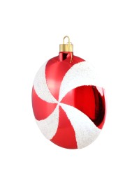 WEIHNACHTSKUGEL XL AUFHÄNGEN CANDY STRIPES 38.1CM X 7.6CM X 48CM