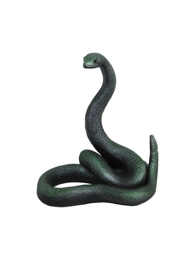 SCHLENGEL KUNSTHARZ GRÜN SCHILLERND 16.5CM X 12CM X 18CM