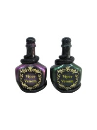 FLACON RESINE VENIN DE VIPERE - 2 ASS VERT ET VIOLET 12CM X 8CM X 20.5CM