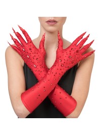 RED DIAMONDS DEVIL GLOVES 9.5CM X 45CM