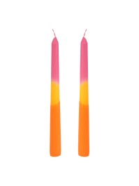 SET 2 BOUGIES FLAMBEAUX TRICOLORES DIA 2CM X 25CM