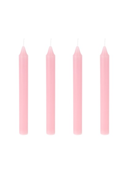 SET 4 FACKELKERZENX ROSA SEEROSE DIA 2CM X 20CM