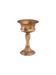 KUPPEL AUF FUSS MAJESTIC GOLD MATT BROSSE DIA 15.5CM X 24.5CM