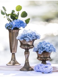 KUPPEL AUF FUSS MAJESTIC GOLD MATT BROSSE DIA 15.5CM X 24.5CM