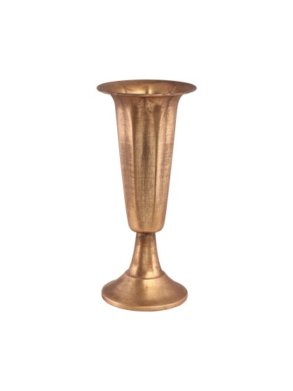 MAJESTIC BRUSHED MATT GOLDEN VASE DIA 13.5CM X 30CM