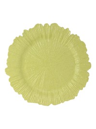 UNTERSETZER PP RELIEF FLORA GRÜN SEEROSE DIA 33CM