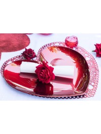 2 SERVIETTENRINGE ROSA ROT 6CM X 8CM X 8CM