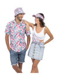SCHIRMMÜTZE SCHIRM HAWAIENNE HIBISCUS Einheitsgröße
