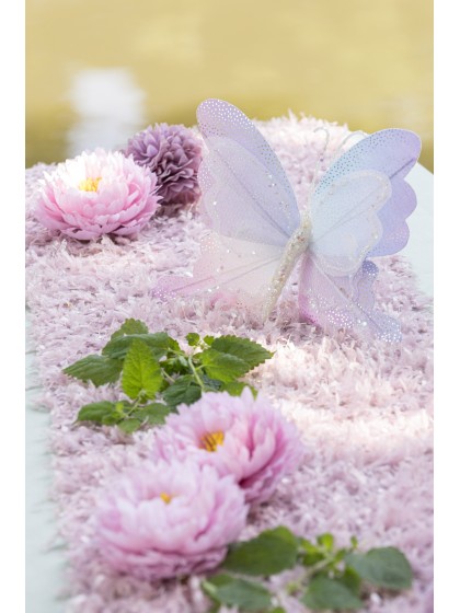 TISCHLÄUFER PLUMETTES LAVENDEL 28CM X 3M