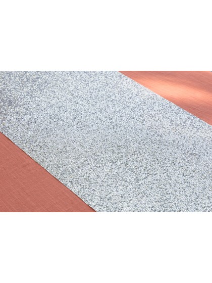 TISCHLÄUFER SHIMMER SILBER 28CM X 3M