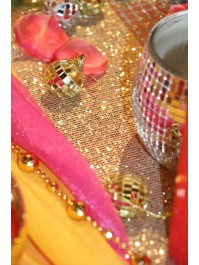 GOLD SHIMMER TABLE RUNNER 28CM X 3M